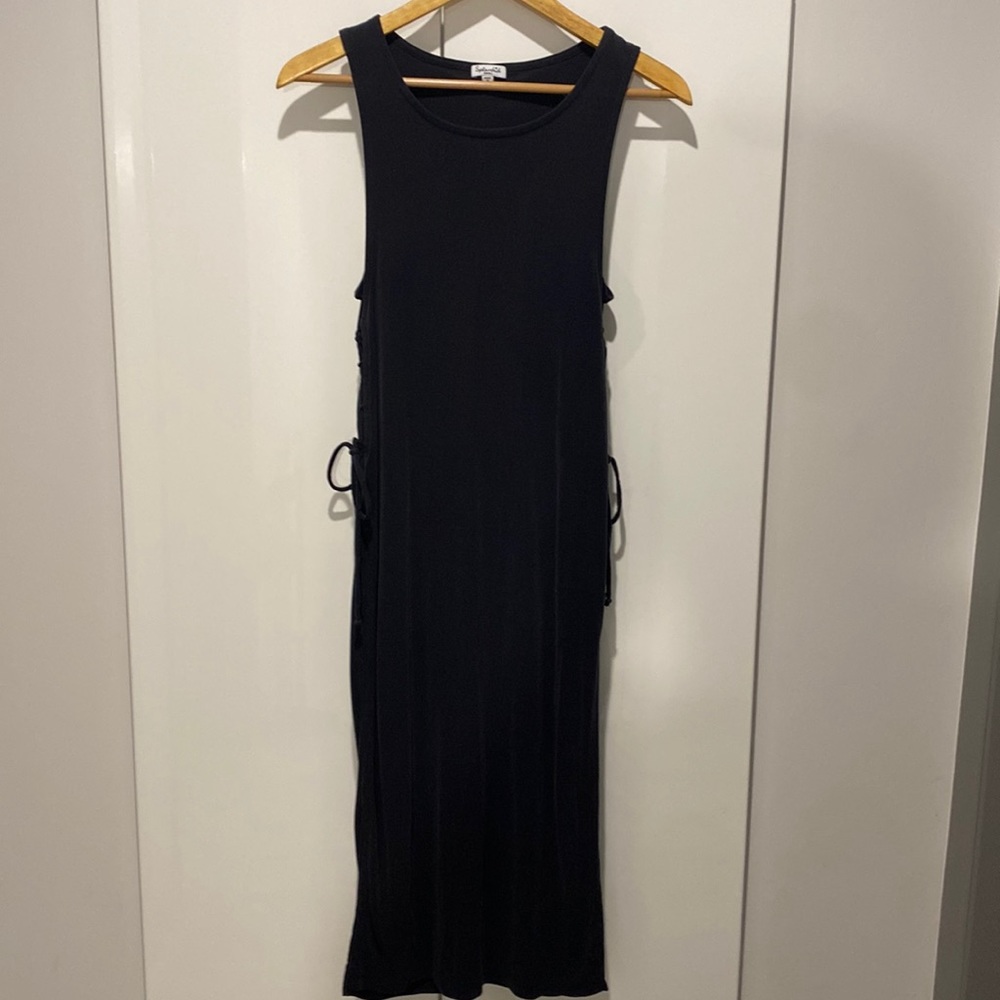 Splendid black midi dress